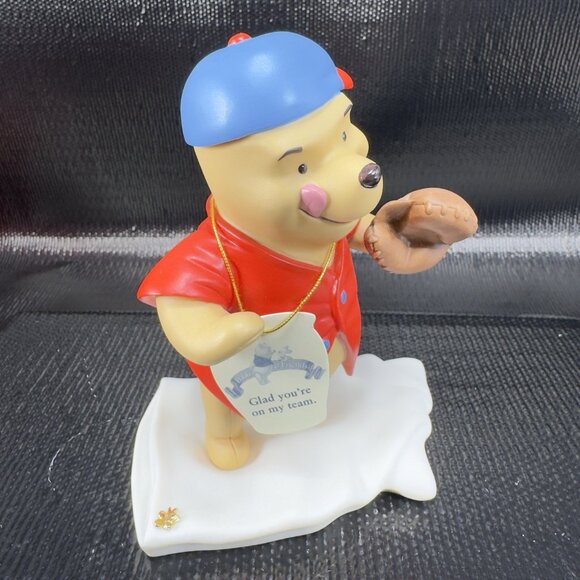 Disney Pooh Friends Figurine Glad You're on my Team Porcelain Figure Vintage - Picture 12 of 14